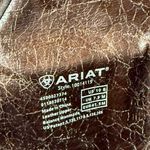 Ariat  Pendleton Caldera Barnwood Mocha Tribal Leather Western Zip Tall Boots Photo 7