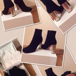 CELINE Old BAM BAM black suede leather ankle boots silver heel Sz 9.5 Brand New Photo 2