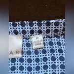 Kenar  Blue & White Circle Blouse Design W Pockets In Front SZ M Photo 8