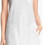 Theory Linen Blend Shift Women's Mini Dress Minimalist Beach Casual Size 10 Photo 0