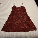 Gilligan O'Mallery Sheer Slip Dress Burnout Nightgown Red Sz S Small Photo 4