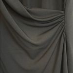 BCBGMAXAZRIA Sexy! Black Faux wrap Midi Dress size Medium LBD Little Black Dress Photo 3