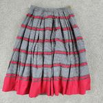 Vintage Womens Woven Gingham Skirt 2XS Black Red Check Thread Detail Handmade Size XXS Photo 9