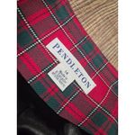 Pendleton  Vintage Red Green Black Plaid 100% Virgin Wool Jacket 14 Blazer Photo 2