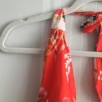 Modcloth  The Bethany One-Piece Floral Swimsuit Large Halter Tropical High Waist Photo 4