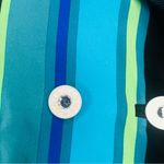 Criscione New York designer long sleeve blazer jacket funky striped blazer sm Green Photo 3