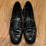 Maje  Leather studded loafers size 38 7.5 USA Photo 1
