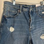 Old Navy NEW  High Rise Denim Shorts Sky-Hi Straight Jean Size 16 NWT Distressed Photo 2
