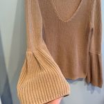 Boston Proper  Knit V-neck Bell Sleeve Sweater Size L Photo 4