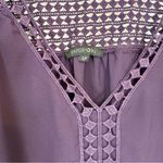 PaperMoon  Purple Blouse with Crochet Accents - Petite Large Photo 1