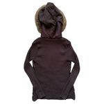 Say What? Vintage Y2K Say What? Chocolate Brown Hooded Button Puffer Jacket Size XL Photo 6