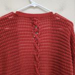 Hippie Rose  Long Sleeve Open Front Knitted Cardigan Relaxed Maroon Size Small Photo 4