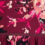 Dress Barn Large Babydoll Top Floral Stretch Long Bell Sleeves Keyhole Round Neck Photo 2