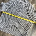 Free People  Gray Chunky Sweetheart Sweater XS Boho Cropped Baggy‎ Oversized Photo 4