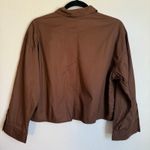 Everlane NEW  Woven PJ Top Brown Button Down Shirt Cotton Sz XS Photo 2