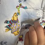 Women’s Snow Themed Cartoon Print Scrub Jacket Size: M Blue Size M Photo 2