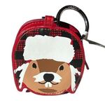 Vera Bradley Merry Mischief Snow Day AirPod Bag Charm Coin Purse Beaver Red Photo 0