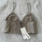 ZARA  | Linen Blend Crop Top Photo 3