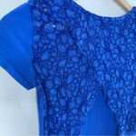 Talula ARITZIA Lace Open Back Bodycon Mini Dress in Electric Blue, Small Photo 3