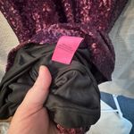 Betsey Johnson  | Wine Burgundy Sequin | Shift Half Sleeve Dress Size 4 Photo 10