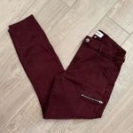 Pistola Hannah Skinny Moto Stretch Six-Pocket Ankle Cargo Jeans Maroon Photo 1