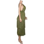 SABINA MUSAYEV Isabello Plisse Midi Dress, Moss Green, Medium Green Photo 9