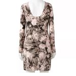 Jennifer Lopez Abstract Body Con Stretch Mini Scoop Neck Dress Size Large Photo 1