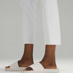 Lululemon Ribbed Softstreme Zip Leg High Rise Crop Pant Light Vapor 12 NWT Photo 1