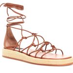 AQUA  cognac leather gladiator Sandals. Size 7.5. NWT. Photo 2