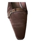 J. Loren Collection vintage brown fabric covered pumps with square toes size 8.5 Photo 5