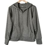 Quince Flowknit Full Zip Hoodie in Heather Gray Size Medium Photo 1