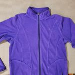 Adidas Vibrant Purple Fleece Jacket with Stand-Up Collar Photo 2