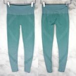 Wolford Shiny Grid Leggings Metallic Ice Jade Silver Athleisure Glam Designer S Blue Photo 1