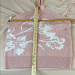 New York & Company Pink & White Floral Print Knit Sweater Halter Top NWT Size XL Photo 11