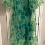 Green Organza Poofy Dress Size XL Photo 1