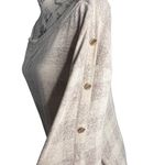 Maurice's  MEDIUM Cozy Relaxed Plaid Button Long Sleeve Dolman Boat Neckline Tee Photo 7