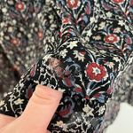 Joie Jamira Dress Black Blue Red Floral Tie Neck Bow Asym Ruffle SILK Mini Photo 14