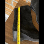 Aquatalia  suede back zip wedge short boots Sz 10 Photo 5