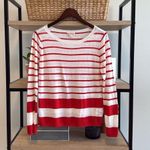 Brooks Brothers  100% Linen Summer Lightweight Crewneck Stripe Sweater Top, L Photo 0