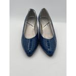 Impo Women’s Size 5 1/2 Cerulean Blue Crocodile Kitten Heels Photo 1