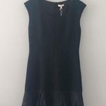Rebecca Taylor  Black Terri Dress Ruffle Hem NEW Photo 2