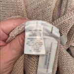 Loft  Lace Up V-Neck Beige Knit Long Sleeve Sweater Women's Small Photo 2