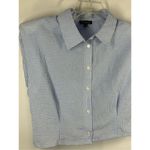 Shinestar  Capped Sear Sucker button front top size Large NWT Photo 2