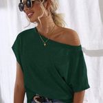 Batwing Sleeve Shirt Green Size L Photo 0
