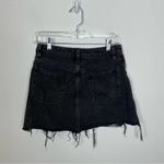 Free People Denim A-Line Skirt in Black Photo 6