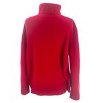 From Future winter sports oversized cashmere turtleneck embroidered sweater sz S Red Photo 1