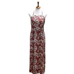 Roxy Sz L Maxi Dress Tropical Floral Print Sleeves Strappy Back Too Cute Photo 4