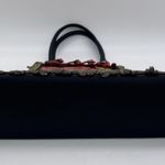 Vintage 2001 MOO ROO Charleston Black Satin Purse Hand Painted Signd Mary Norton Photo 11