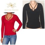 Boston Proper v-neck long sleeves t-shirt. XS runs big. NWOT Photo 1