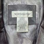 Worthington  Vintage Lavender Metallic Blazer Jacket 100% Leather Single Button Photo 13